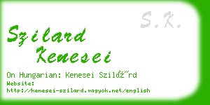 szilard kenesei business card